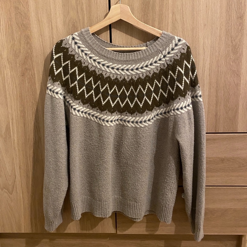 Womens Sweater Fair Isle Style